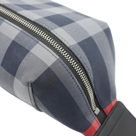 Burberry Sonny House Check Canvas Funny Pack Belt Bag Navy Grey - Picture 10 of 14